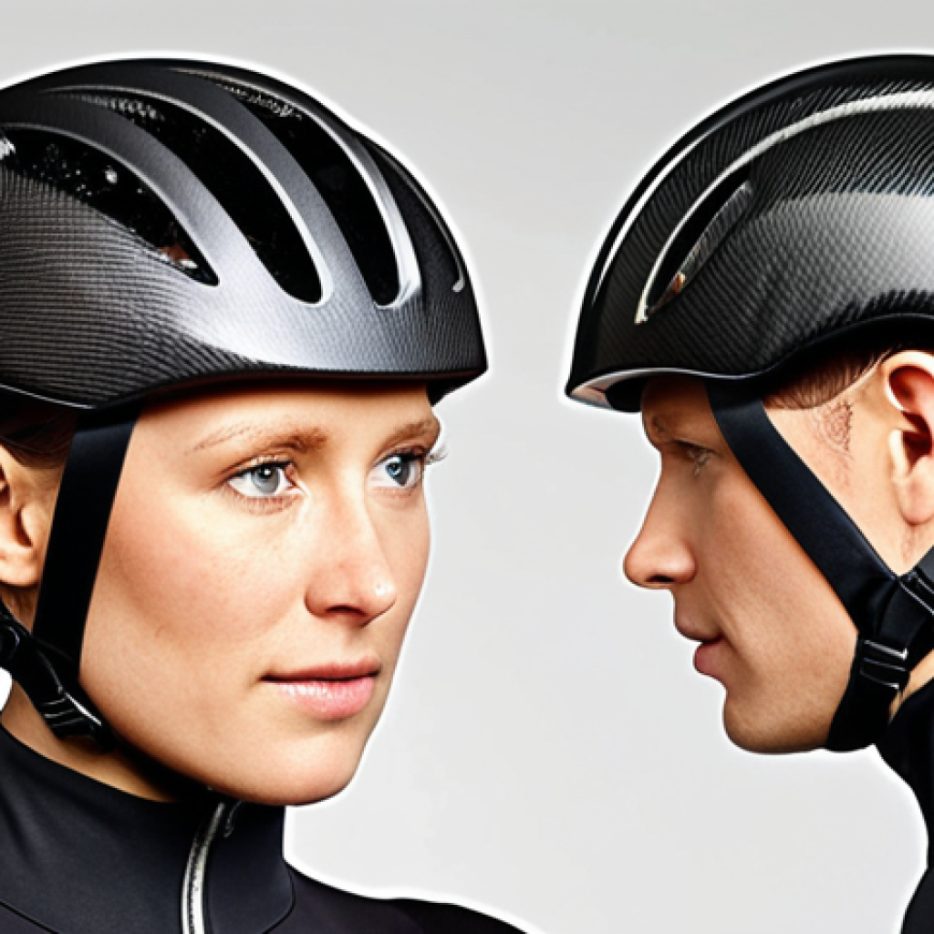 **

A sleek, modern bicycle helmet design, showcasing a combination of carbon fiber and EPS foam. Highlight the helmet's aerodynamic shape and integrated safety features. The background should imply a professional testing lab environment with data visualizations of impact simulations. Focus on the advanced materials and engineering that contribute to both safety and comfort, emphasizing Swedish design sensibilities.

**